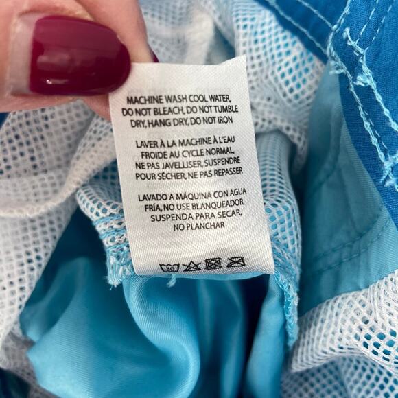 Trunks Contrast Swami Swim Shorts Men's Size L Varsity Blue Mesh Brief Lining - Picture 14 of 14